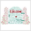 cross stitch pattern Let's Welcome