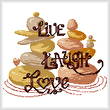 cross stitch pattern Live Laugh Love