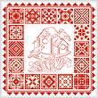cross stitch pattern Redwork Quilts