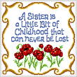 cross stitch pattern Sister