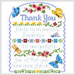 cross stitch pattern A Grateful Thank you