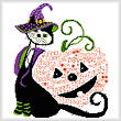 cross stitch pattern Halloween Friends