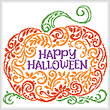 cross stitch pattern Happy Pumpkin