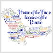 cross stitch pattern Let's be Brave