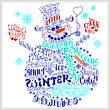 cross stitch pattern Let's be Jolly