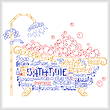 cross stitch pattern Let's Bubble Bathe