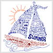 cross stitch pattern Let's Sail Into Summer