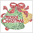 cross stitch pattern Merry Christmas Bells