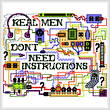 cross stitch pattern Real Men