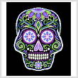 cross stitch pattern Sugar Skull Black