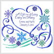 cross stitch pattern Winter Wedding