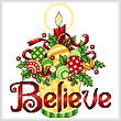 cross stitch pattern Believe Ornaments