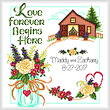 cross stitch pattern Country Wedding