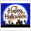 cross stitch pattern Full Moon Halloween