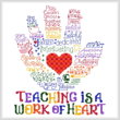 cross stitch pattern Let's Hug a Teacher