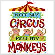 cross stitch pattern Not my Monkeys