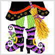 cross stitch pattern Witch Boots