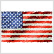 cross stitch pattern American Flag