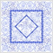 cross stitch pattern Blue Rose Quilt
