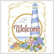 cross stitch pattern Coastal Welcome