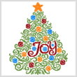 cross stitch pattern Christmas Tree Swirls
