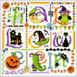 cross stitch pattern Tic Tac Halloween