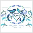 cross stitch pattern Love Birds Wedding