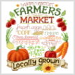 cross stitch pattern Let's Farm Fresh