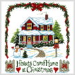 cross stitch pattern Hearts Come Home at Christmas
