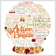 cross stitch pattern Let's Breeze into Autumn