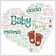 cross stitch pattern Let's Baby Talk