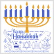 cross stitch pattern Let's Celebrate Hanukkah