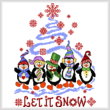 cross stitch pattern Penguin March