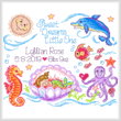 cross stitch pattern Sea Angels Birth Record
