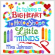 cross stitch pattern Teachers Have a Big Heart