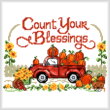 cross stitch pattern Count Your Blessings Truck