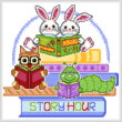 cross stitch pattern Story Hour