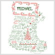 cross stitch pattern Mr. Holiday Stocking