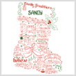 cross stitch pattern Mrs Holiday Stocking