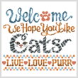 cross stitch pattern Welcome - Hope you like Cats