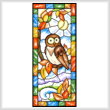 cross stitch pattern Stained Glass Autumn Owl