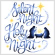 cross stitch pattern Silent Night Nativity