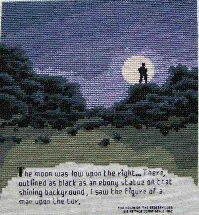 cross stitch pattern Man Upon the Tor