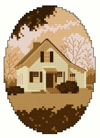 cross stitch pattern Dan Emmett Birthplace