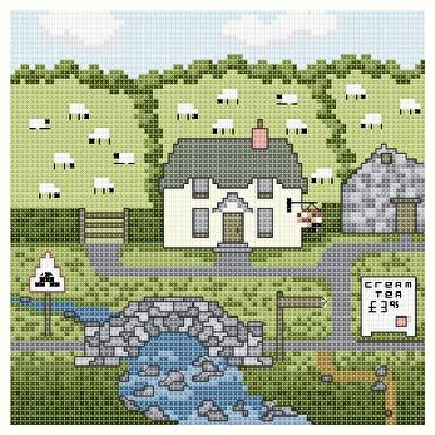 cross stitch pattern Stonebridge Farm
