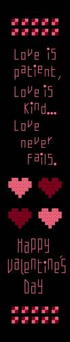 cross stitch pattern Love Never Fails