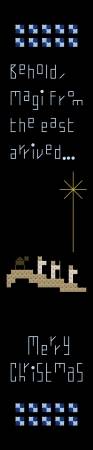 cross stitch pattern Magi Bookmark