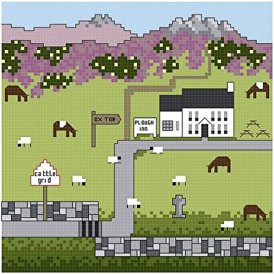 cross stitch pattern Plough Inn at Ox Tor