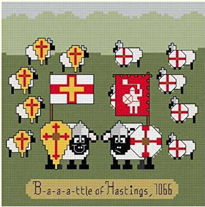 cross stitch pattern B-a-a-a-ttle of Hastings