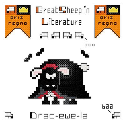 cross stitch pattern Drac-ewe-la